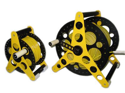 Aluminum hand reel with sliding contact (500 m, 6 mm),鋁制手動(dòng)絞車(chē)