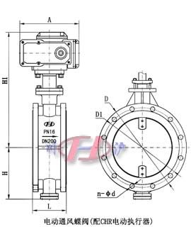 電動通風蝶閥(配CHR電動執行器)